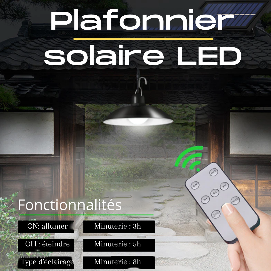 Plafonnier solaire LED