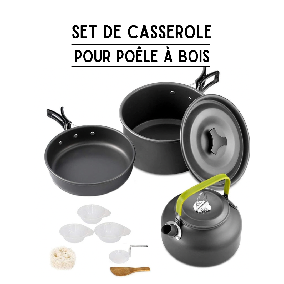 Set de casserole pour poêle à bois